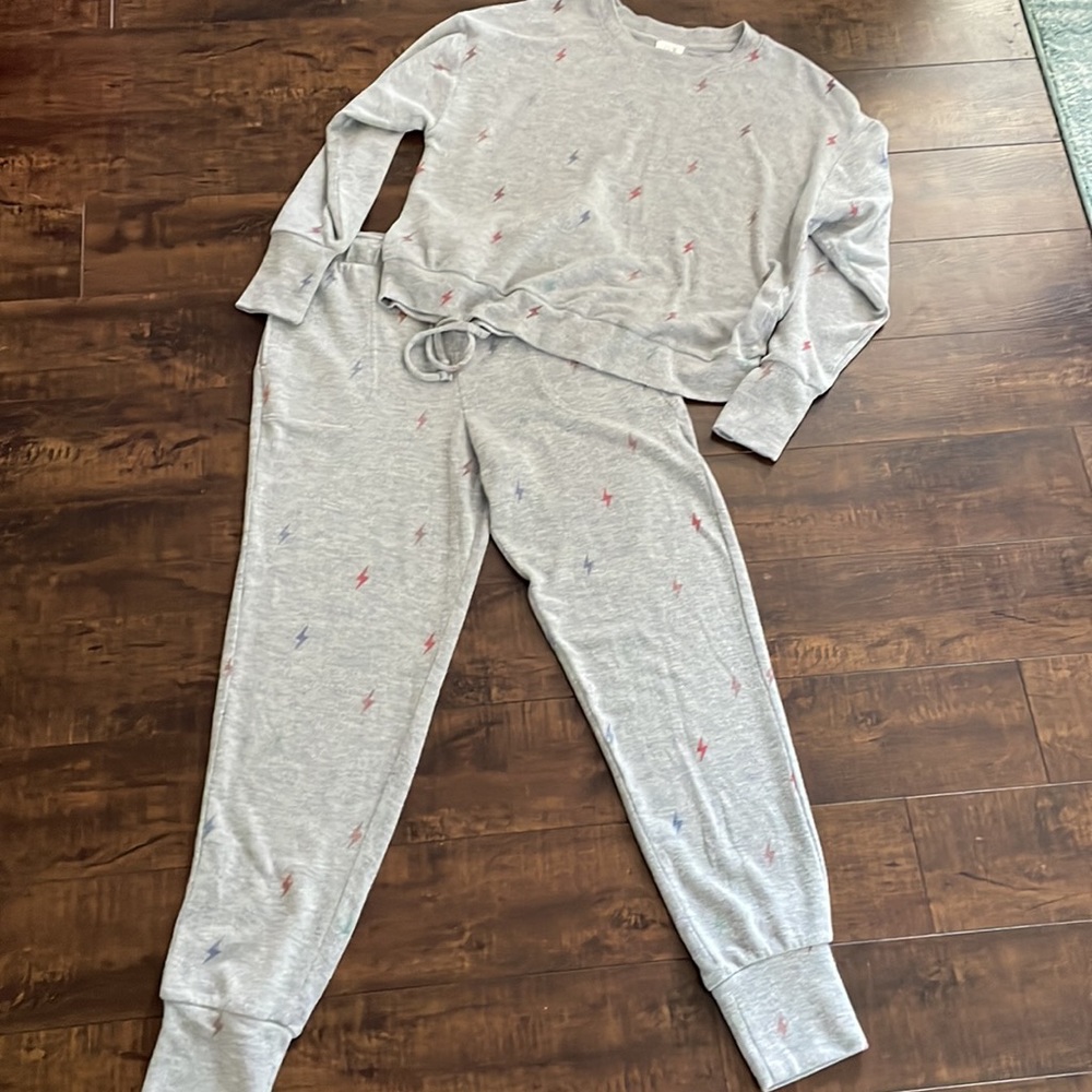 Cozie by Pink Rose Athleisure Set Lightening Bolts Small